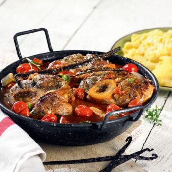 Ossobuco con pomodori alla vaniglia